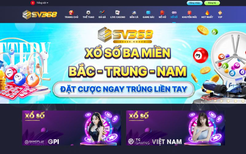 Xổ số online là "món ăn" chính trong "thực đơn" của SV368